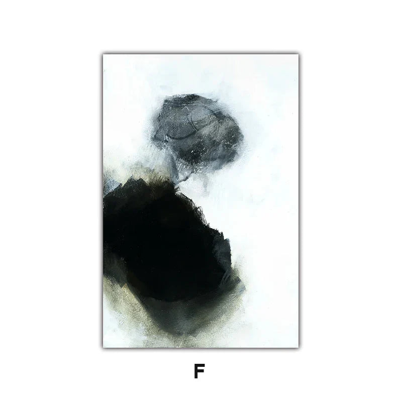 Dark Stones Abstract Wall Art Fine Art Canvas Prints Nordic Images For Modern Apartment Living Room Home Office Decor | Skanto