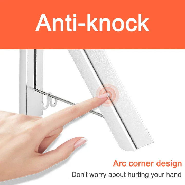 Space Saver FoldaSkantoe Veggkleskap Aluminiumhylle | Skanto