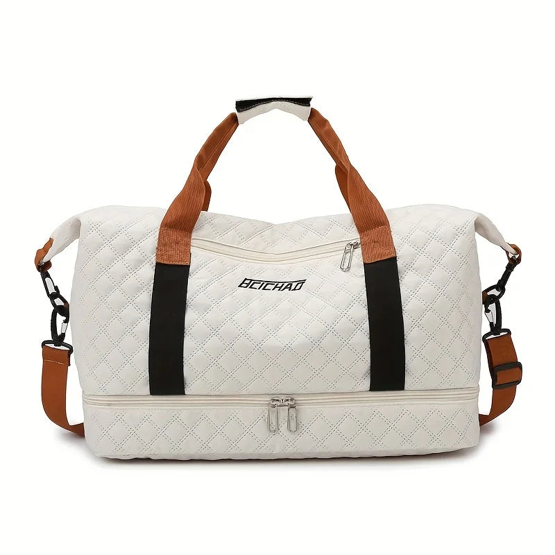 Norvo | Travessia Reiseduffel med Skofor<|vq_635|>Compartment | Stor Kapasitet & Argyle Design | Nylon Weekendbag for Sport, Korte Turer & Hverdagsbruk