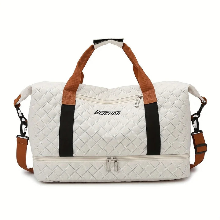 Skanto | Travessia Reiseduffel med Skofor<|vq_635|>Compartment | Stor Kapasitet & Argyle Design | Nylon Weekendbag for Sport, Korte Turer & Hverdagsbruk