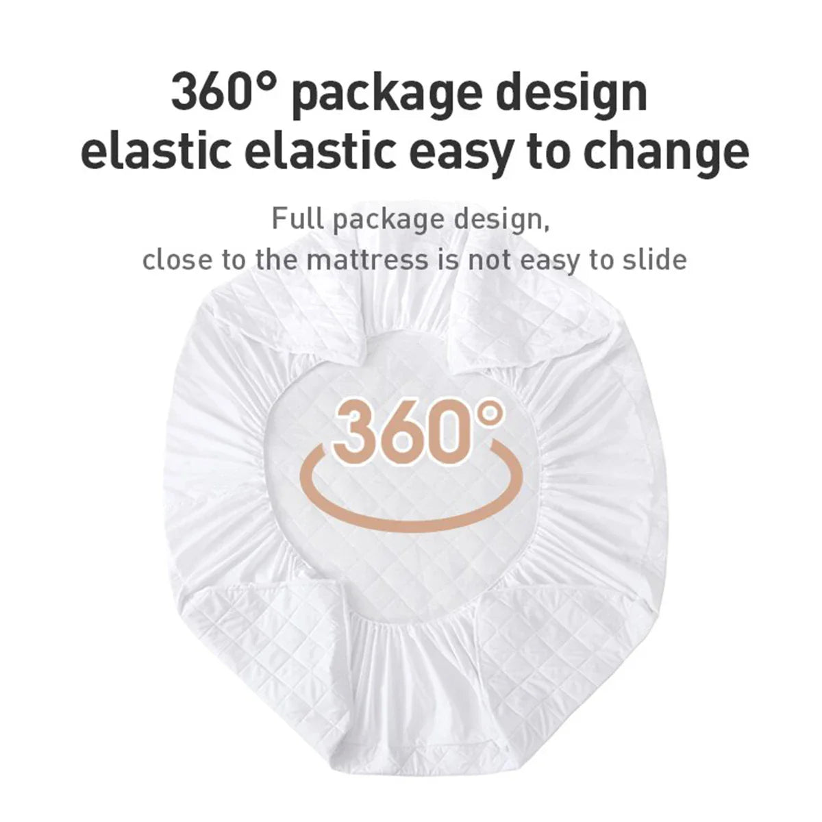 Norvo | Vanntett madrassbeskytter stramme laken - beskyttelse for enkel-/dobbel-/140/160 størrelse, grå/hvit, multi-størrelse alternativer