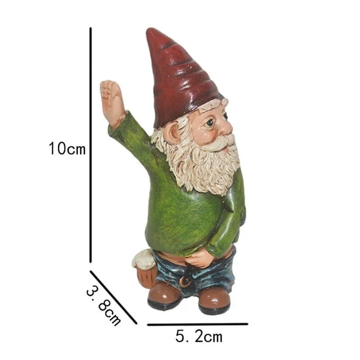 Skanto | Kreativ Gnomfigur laget av harpiks med hvit skjegg