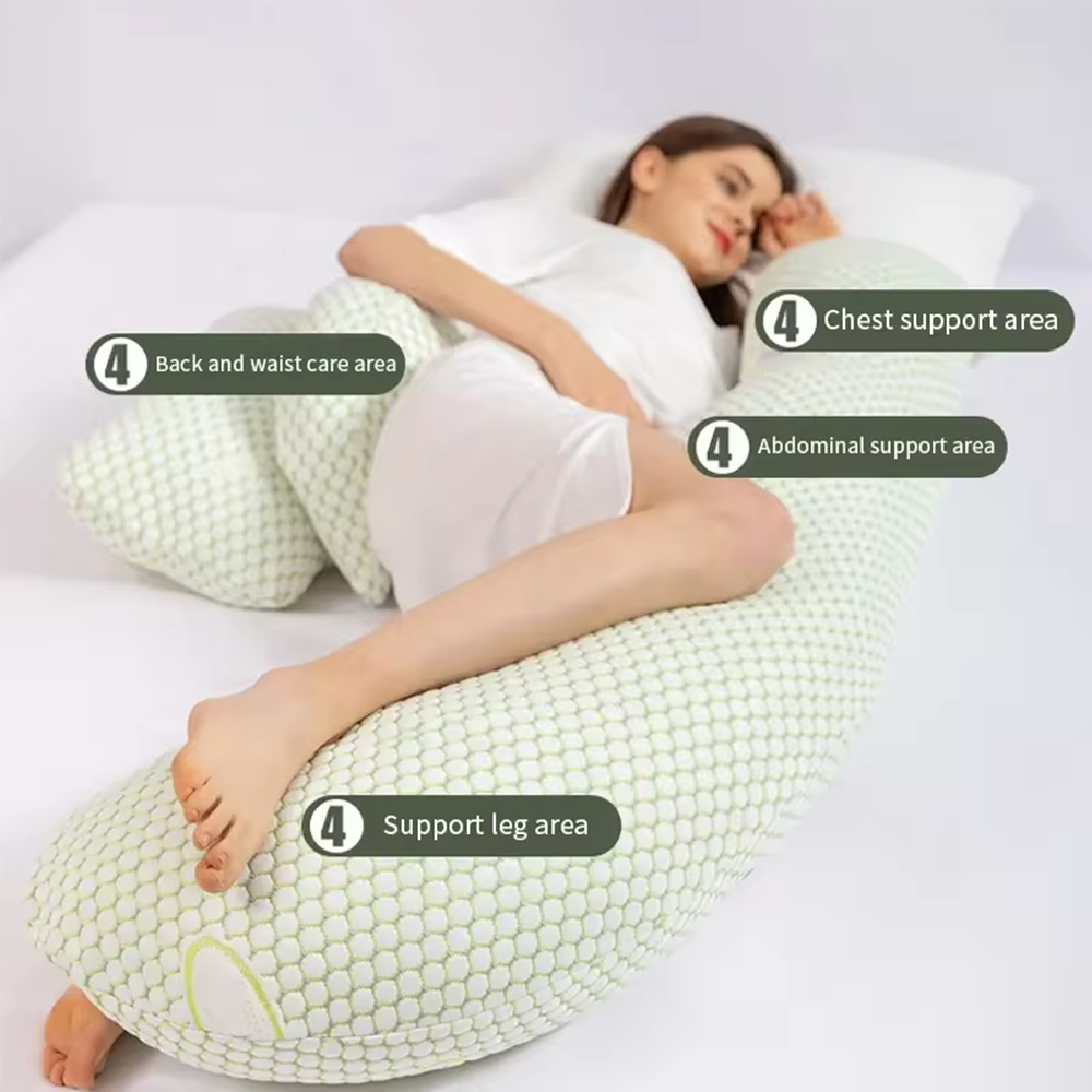 Skanto | ComfyMama U-formet graviditetspude – Full kroppsstøtte & vaskbar trekk