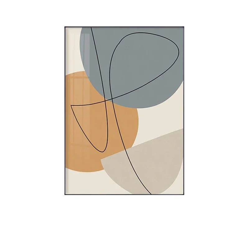 Modern Abstract Earthy Tones Geometric Wall Art Fine Art Canvas Prints Pictures for Living Room Dining Room Modern Home Decor | Skanto