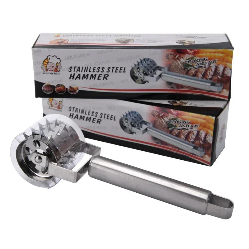 Norvo | SteelTender Kjøttmørner | Rustfritt Stål Kjøttmørner med Hammerhode | For Biff, Schnitzel & Svinekjøtt | 18 cm