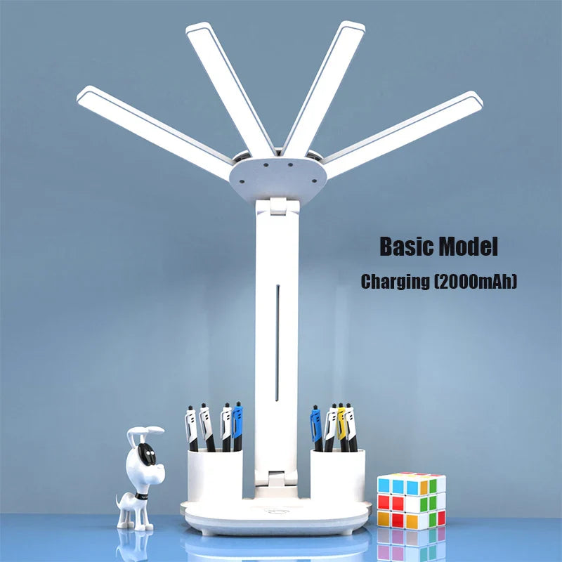 Multifunksjonell 3 i 1 Skrivebord LED Lampe | Skanto