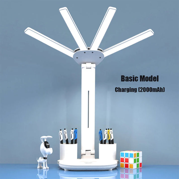 Multifunksjonell 3 i 1 Skrivebord LED Lampe | Skanto
