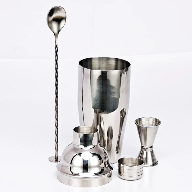 Skanto | 550 ml/750 ml Rustfritt Stål Cocktail Shaker Mixer Drink Bartender Sett Bar Sett Verktøy Med Vin Stativ Verktøy for Fødselsdagsgave