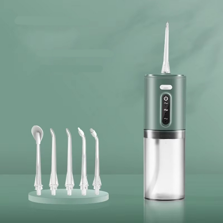 Skanto | Bærbar vannflosser USB oppladbar oral irrigator 9,5 oz elektrisk tannrensker med 3 moduser vanntett