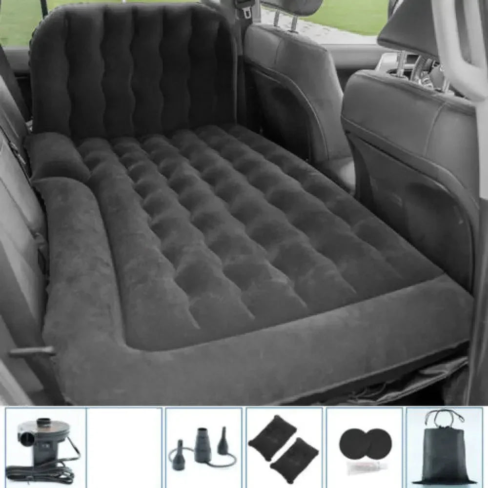 Norvo | Bærbar SUV Reiseluftmadrass pute - Oppblåsbar bilseng med 2 puter, campingmadrass for utendørs eventyr