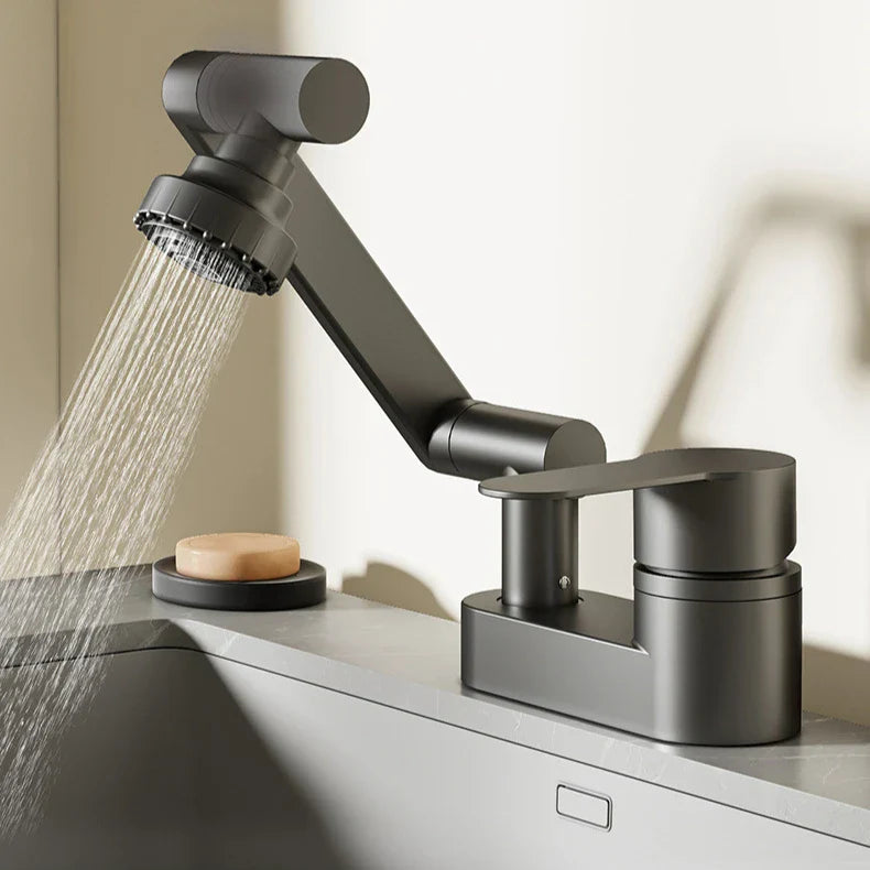 Aqua Twist Duo-Flex Servantbatteri – 360° svingende to-hulls blandebatteri for varmt og kaldt vann Skanto