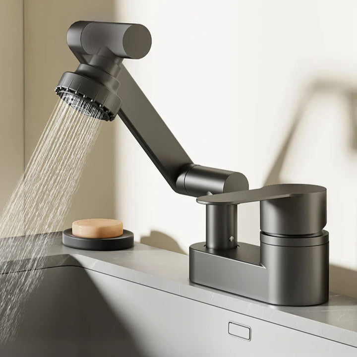 Aqua Twist Duo-Flex Servantbatteri – 360° svingende to-hulls blandebatteri for varmt og kaldt vann Skanto