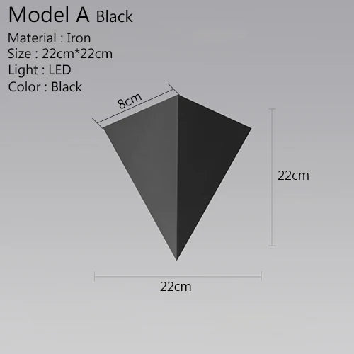 TriGlow Light - Modern LED Vegglampe 3W Skanto