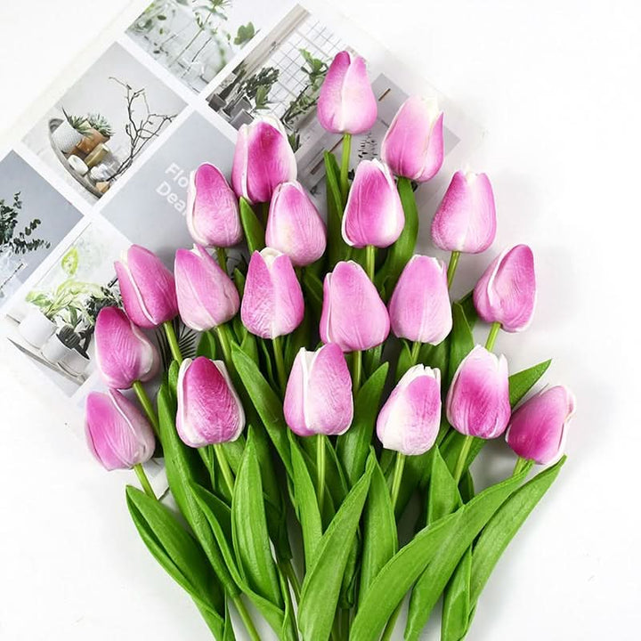 Künstlicher Tulpenstrauß mit realistisk wirkenden Blüten