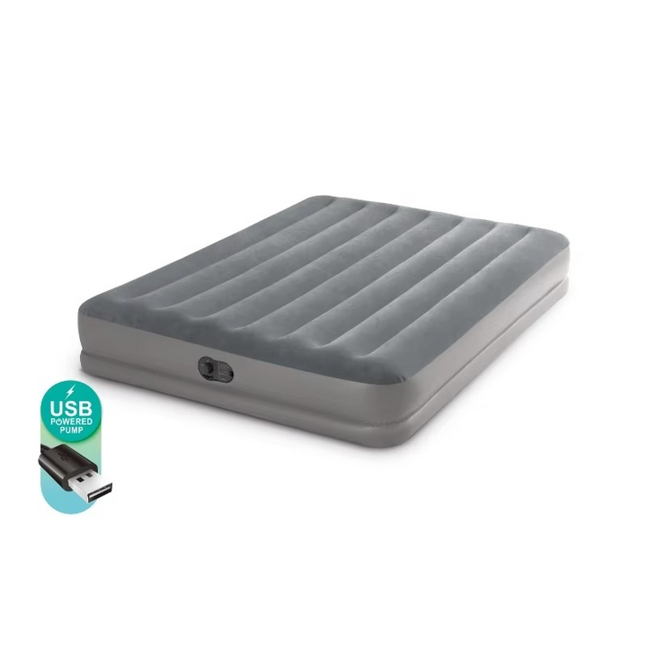 Skanto | 12" Queen Luftmadrass med USB-pumpe og Fiber-Tech-støtte