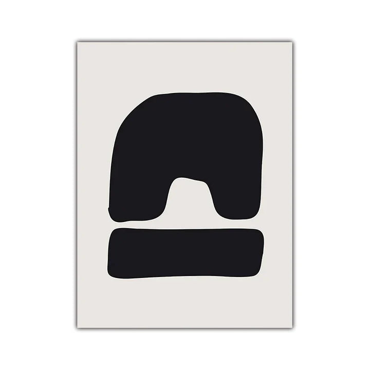 Minimalist Abstract Primitive Symbols Wall Art Fine Art Canvas Prints Black White Pictures for Modern Apartment Living Room Home Decor | Skanto
