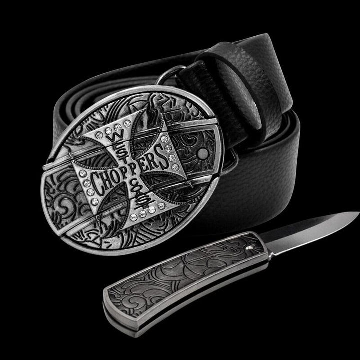 Skanto | Selvforsvar Mini Kniv Lær Belte