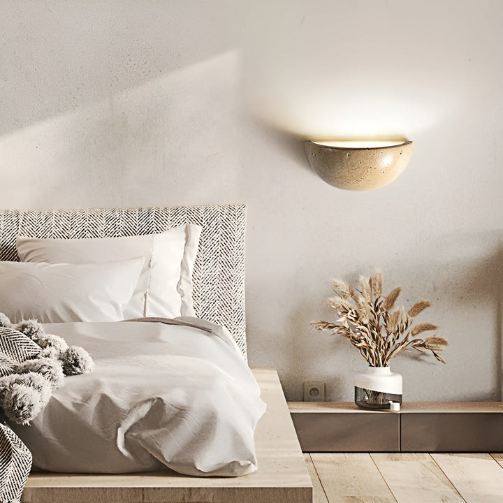 Half-Round LED Wabi-Sabi Wall Lamp - ZenGlow | Skanto