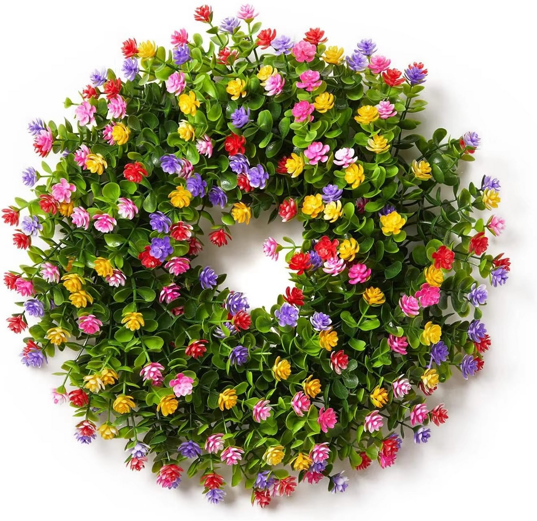 Skanto | Kunstnerisk Blomsterkrans for Frontdør, Vindu og Sesongbasert Hjemmedekorasjon