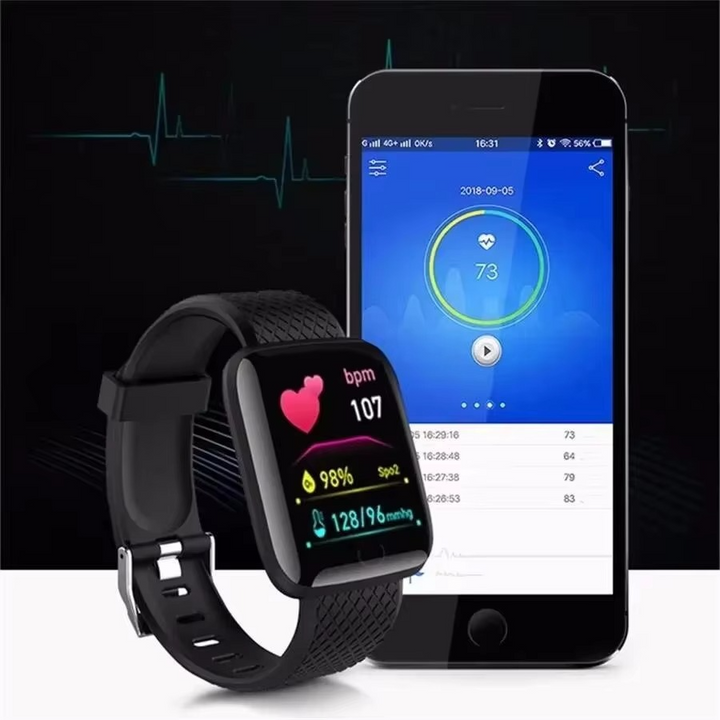 Skanto | Bluetooth Smart Fitnessklokke med musikkontroll og skritteller