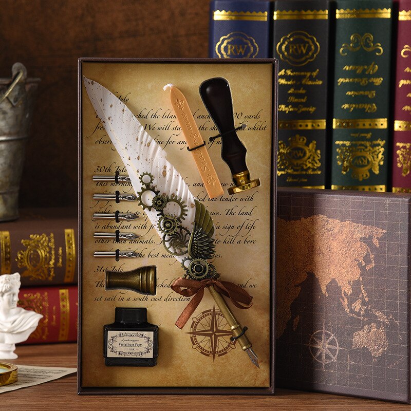 Skanto | Phoenix Feather Mekanisk Kalligrafi Penn Sett
