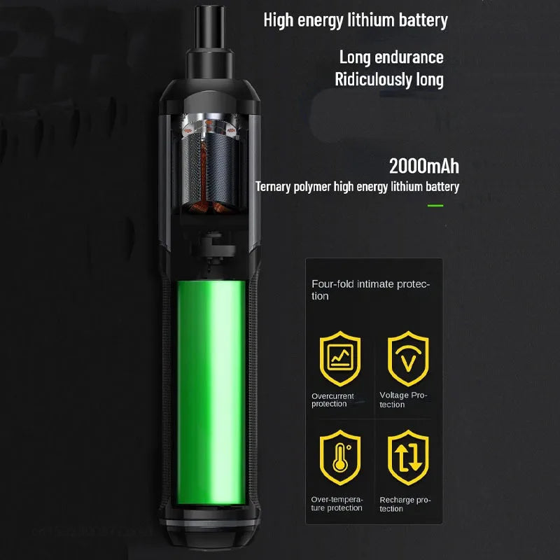 Mini trådløs oppladbar elektrisk skrutrekker drill verktøysett | Skanto
