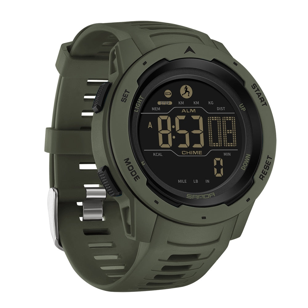 Skanto | Vanntett Militær Pedometer Digital Klokke