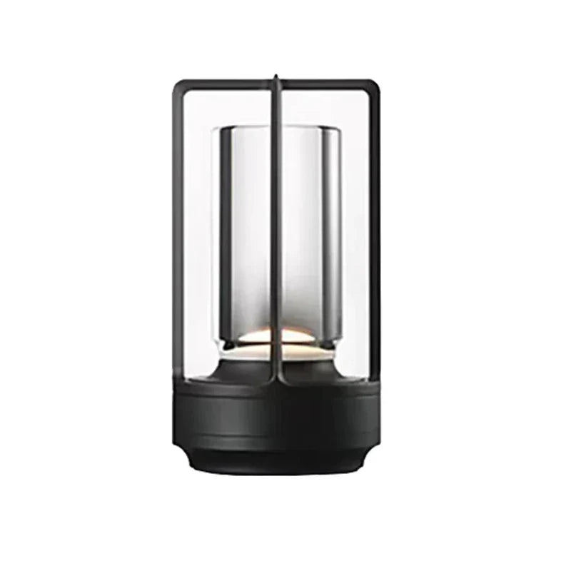 Oppladbar trådløs bordlampe med krystallglass - Bærbar LED-lampe for innendørs og utendørs områder | Skanto