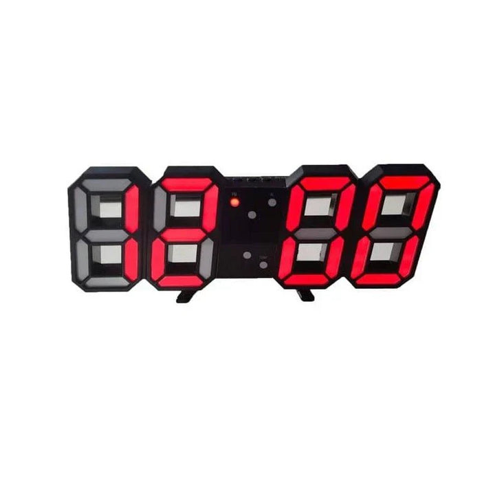Skanto | TimeGlow 3D LED Veggklokke – Digital klokke med justerbart lys