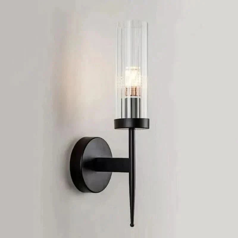 Skanto | Vegglampe i rustfritt stål med glasskjerm