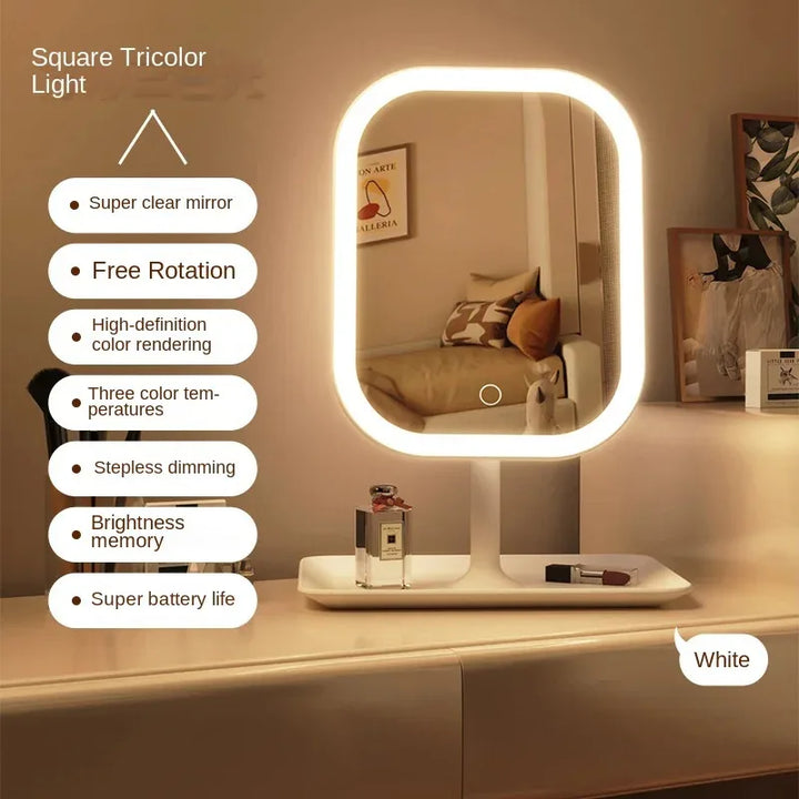 Skanto | LED Smink Speil Lumiéra | 3 Lysfarger | Berøringskontroll | Moderne Design