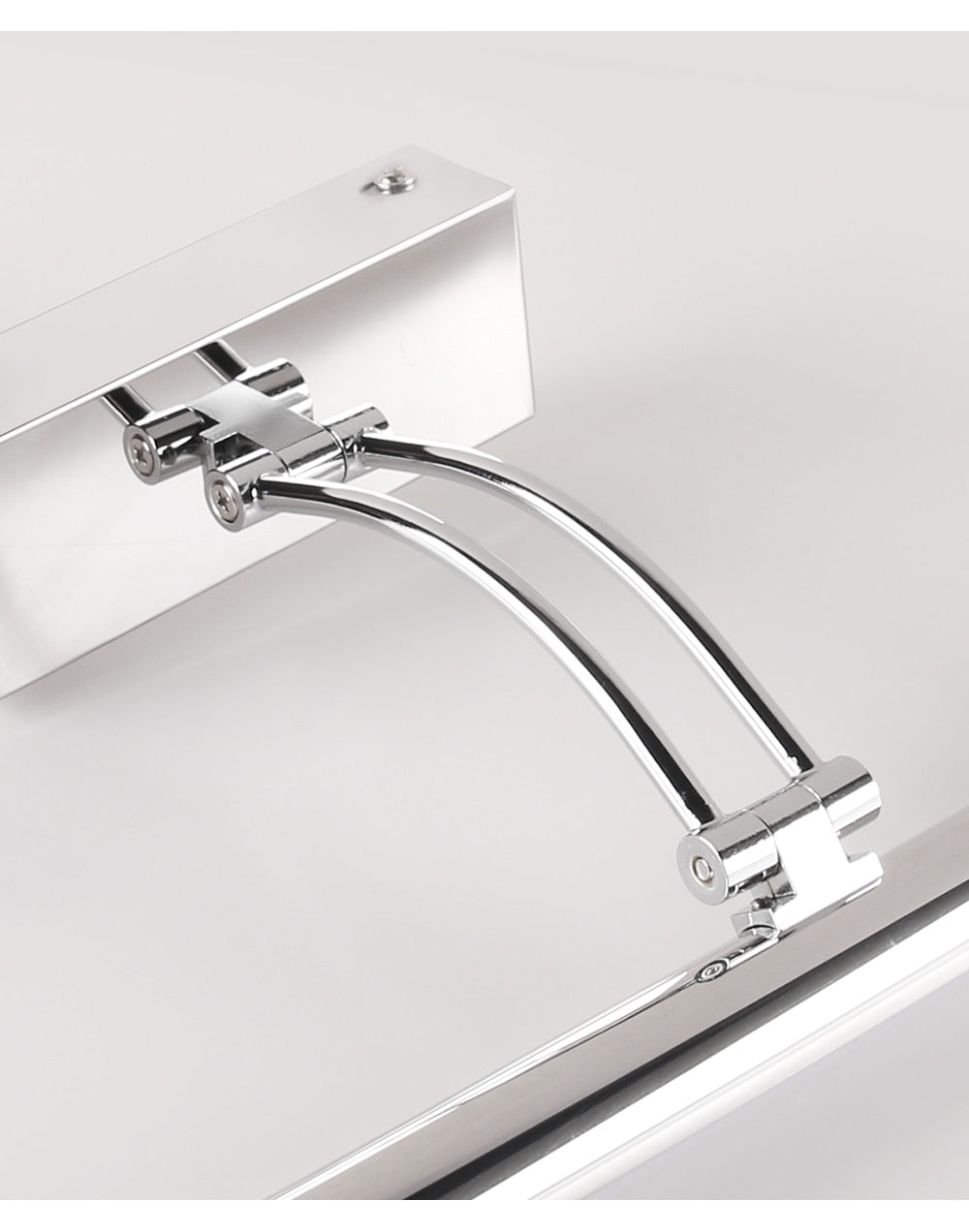 Skanto | 80-100cm LED vegglampe - Moderne svart/sølv veggbelysning til badet, innvendig montert bilde lys