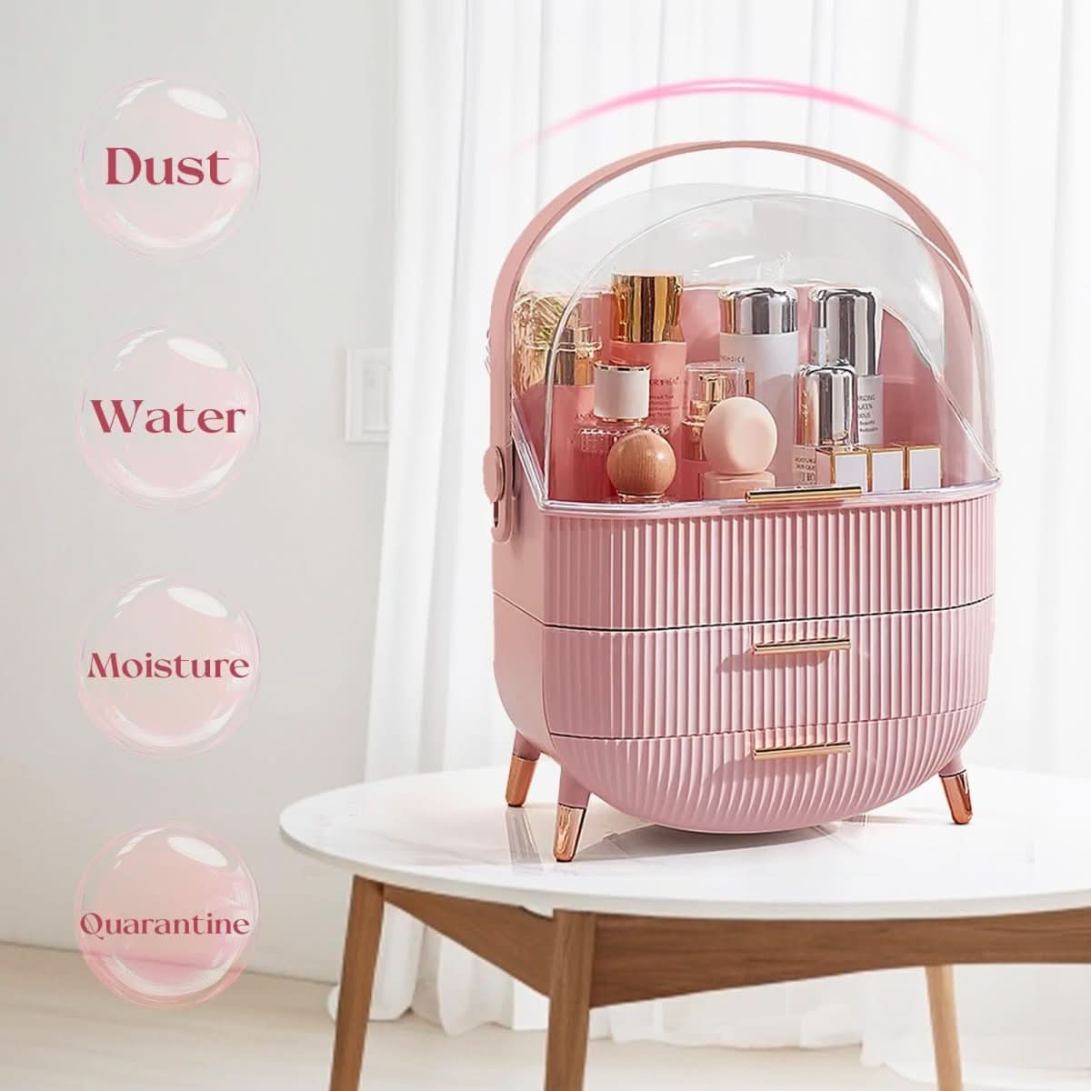 Norvo | opp organiser - Støvbestandig og vanntett kosmetikkboks med elegant design