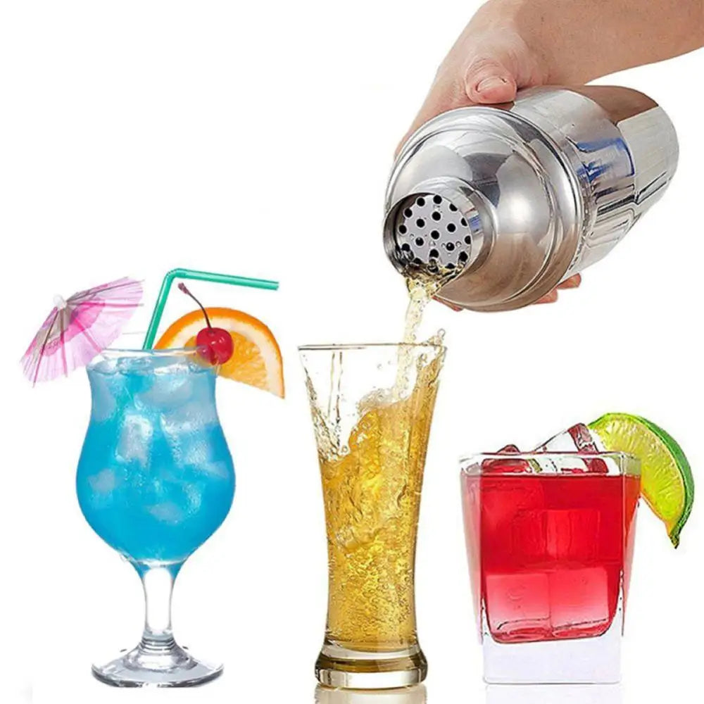 8-delt sett med premium matt svart cocktailshaker – Hjemmebar essensielt | Skanto