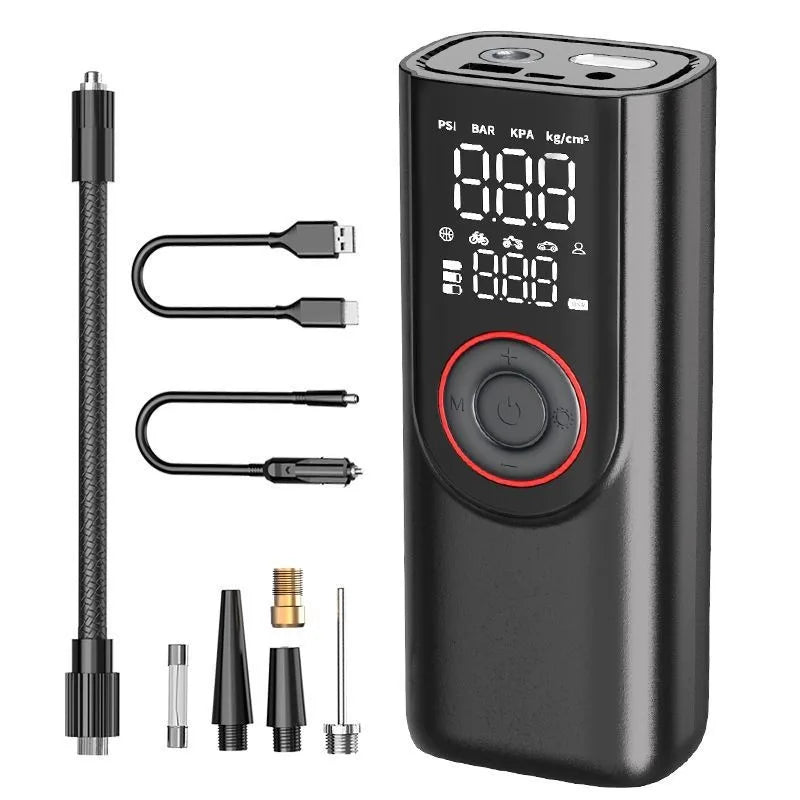 Norvo | Digitalt Batteri Luftpumpe AirSure Pro | 150 PSI | 6000 mAh Powerbank | LED Lys & Automatisk Stopp | For Bil, Sykkel, Ball & Mer