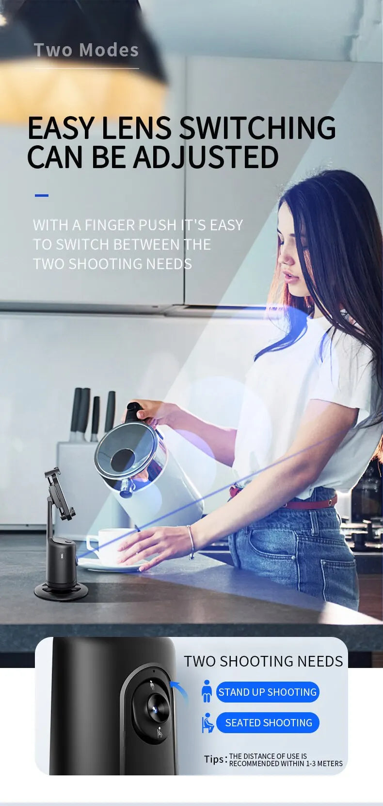 Skanto | Smart ansiktsgjenkjenning automatisk sporing telefonholder