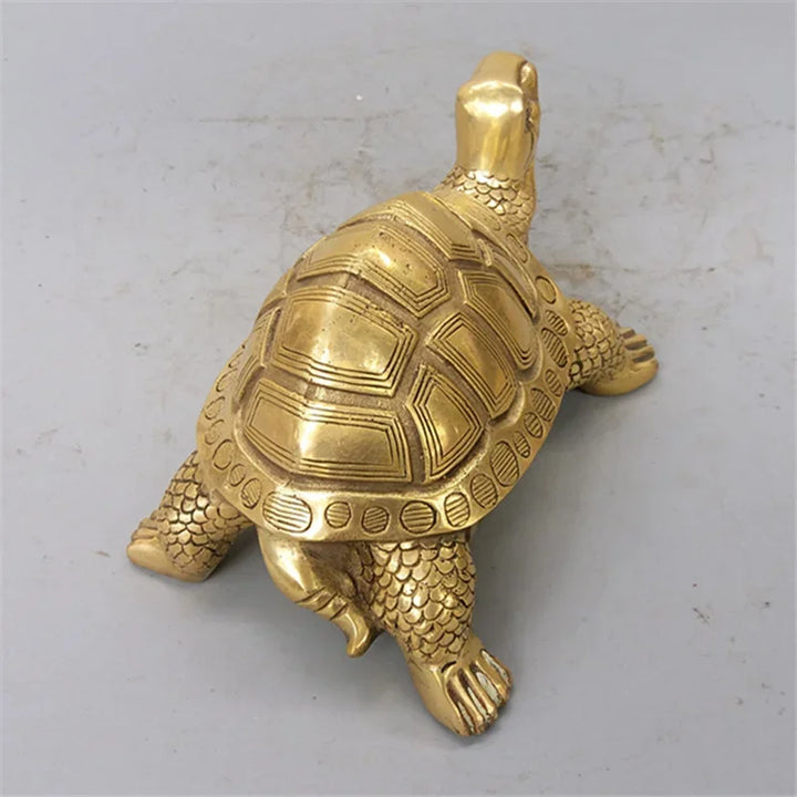 Skanto | Messing Feng Shui Skilpadde Statue Lykke Dyr Skulptur for Lang levetid Hjem Kontor Dekorasjon Figur Gave Studie Ornament