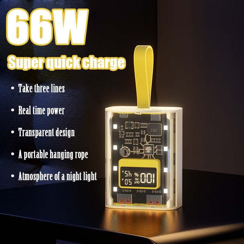 Norvo | Transparent Insight Hurtigladings Powerbank