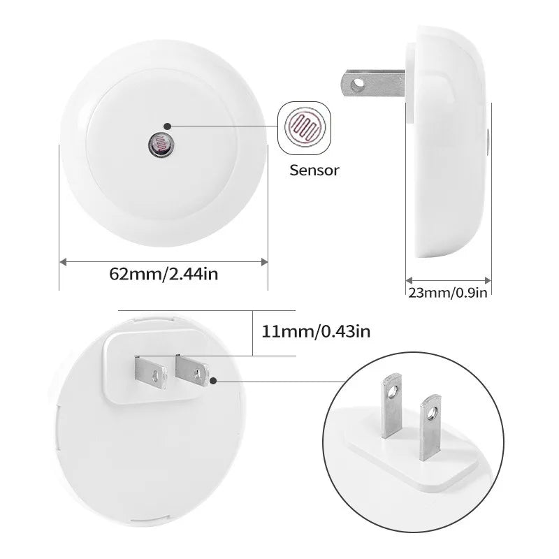 Skanto | NOXORA LED nattlys | Twilight sensor & automatisk dimming | Plug-in lys | Varm hvit