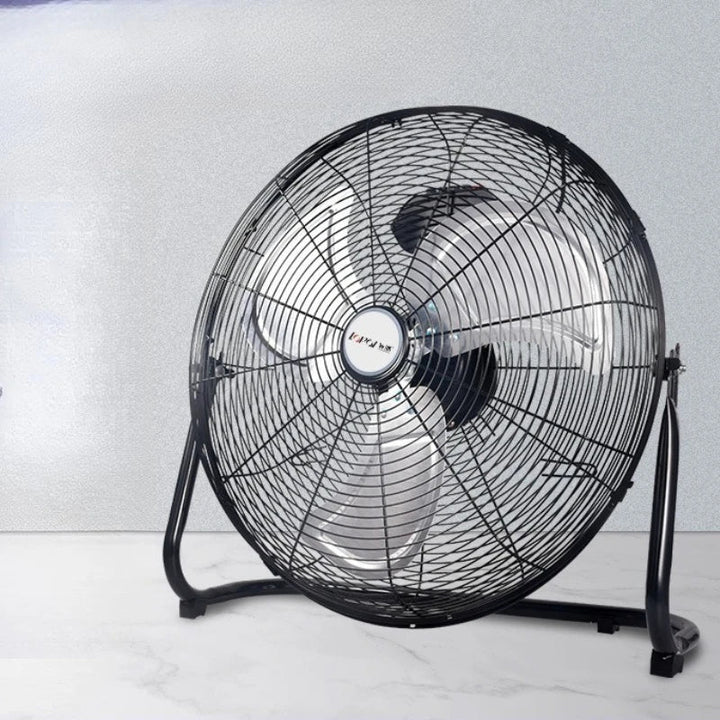 Industriell Gulvvifte – 8-hastigheter 130° Svingende Workshop Blåser, Stille 45dB Turbo Motor med Overopphetingsbeskyttelse | Skanto