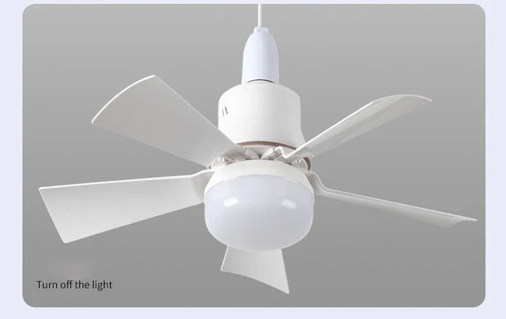 30W E27 Takvifte Lys med Fjernkontroll - LED Dimming Funksjon, Intelligent Stille Vifte for Soverom & Stue | Skanto