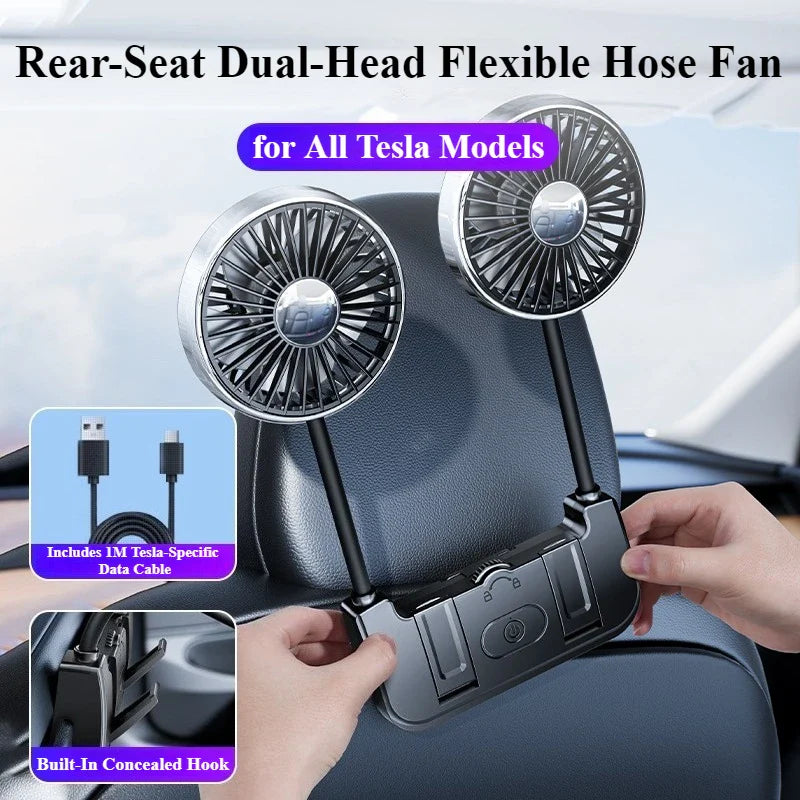 Frendorf | Dual-Head Baksetefan – Eary – (USB-C Oppladbar)