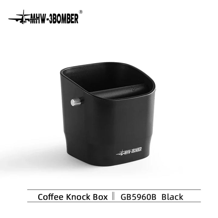 Skanto | 0.9–1.2 l Espresso knock box, avtakbar knock bar og sklisikker base, firkantet kafferester avfall, barista desktop tilbehør