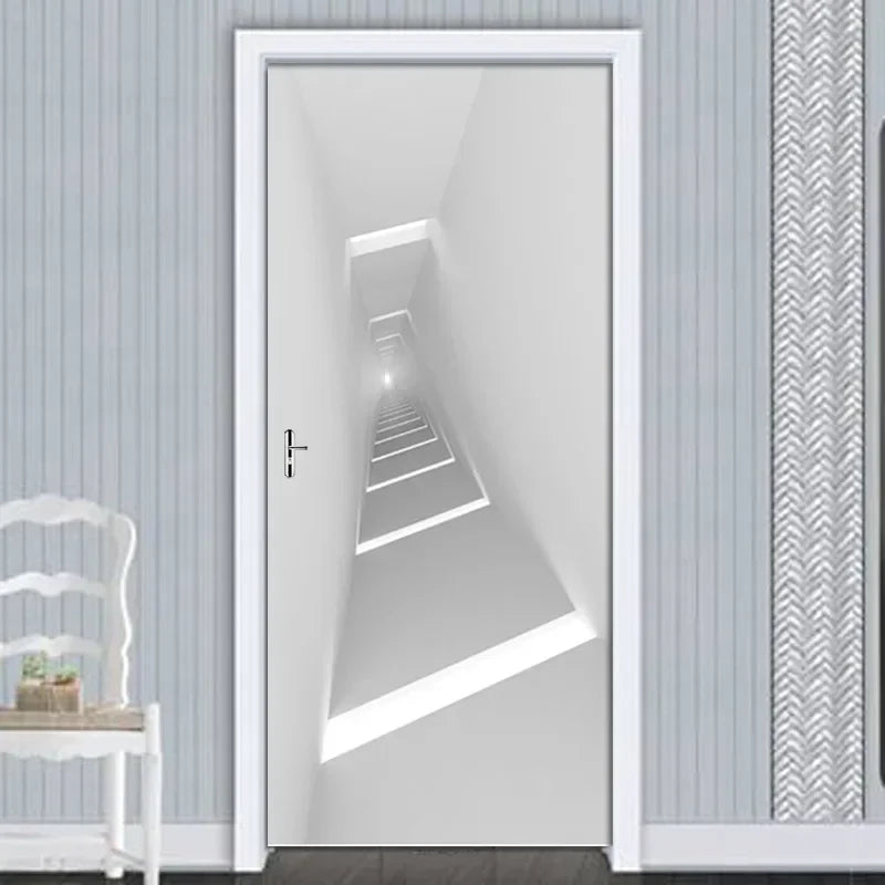 Modern Abstract Pearl Geometric Door Sticker Mural Removable PVC Vinyl Peel N Stick Wall Art Mural Sticker for Indoor Doors Creative DIY Home Deco | Skanto