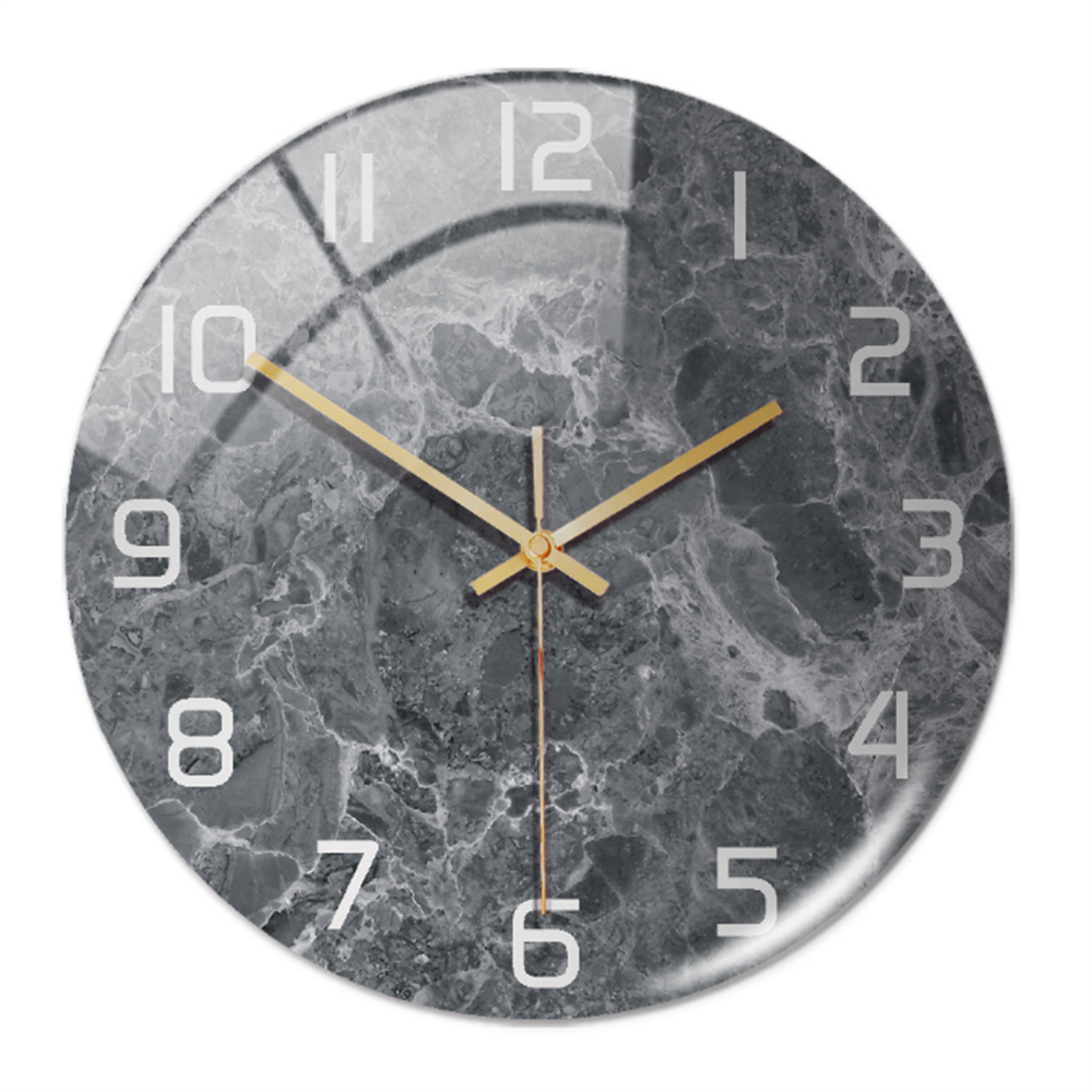 Skanto | Stilfull Veggklokke med Marmorstruktur - MarbleTime