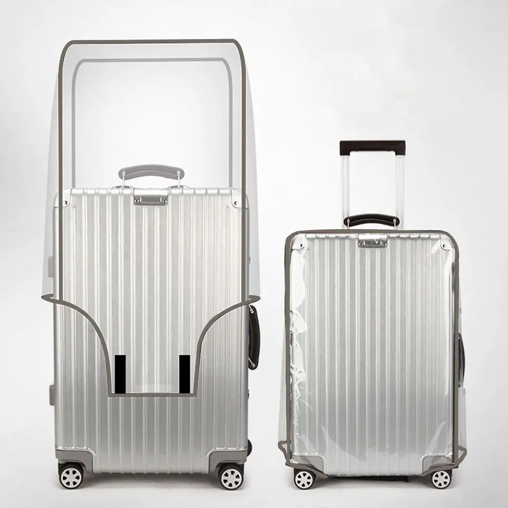 Skanto | ClearGuard Koffertrekk Transparent | Vanntett & Støvtett | Bagasjebeskyttelse for 16–30 tommers Traller | Gjenbrukbar & Rivesterk