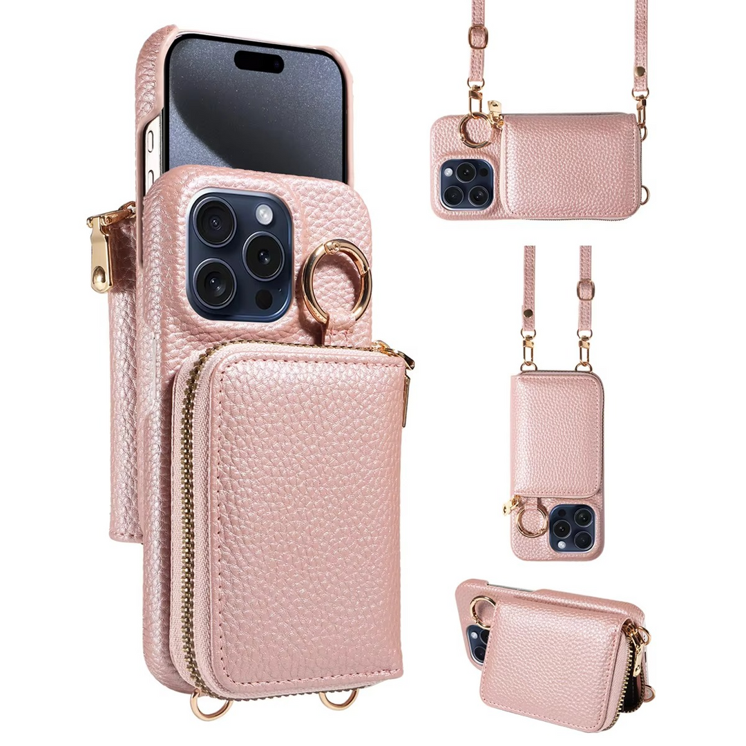 Skanto | Premium lær Multi-Function iPhone-deksel med anti-degauss beskyttelse