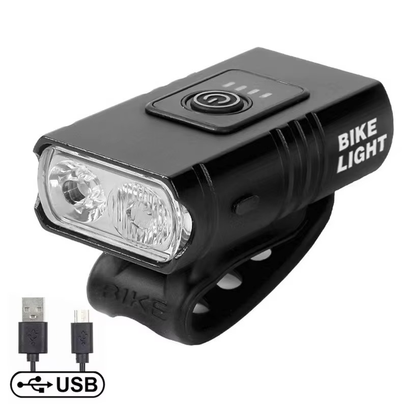Skanto | USB Oppladbart Sykkel Front- og Baklys Sett med LED Hodelykt for Nattsykling