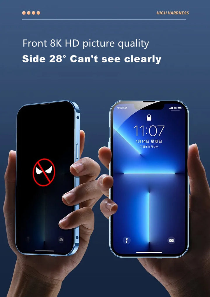Skanto | Dobbeltsidig magnetisk glass anti-titt mobildeksel