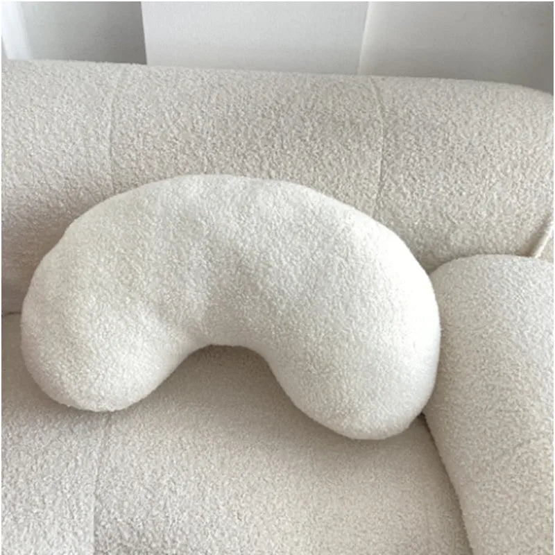 Nordic Bouclé Abstrakt Putefor – Minimalistisk Plysjpute | Skanto